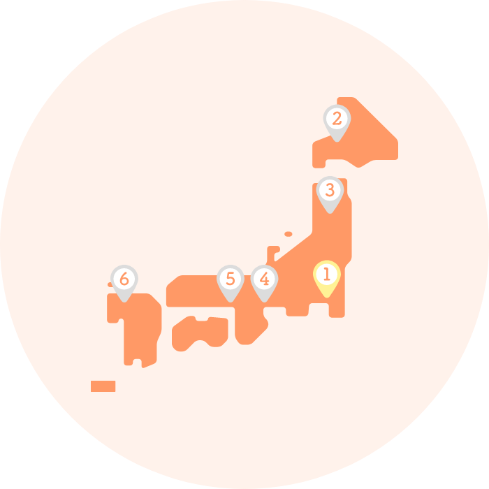 日本地図・ファストコム所在地